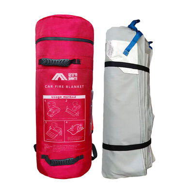 Grey Silicone Coated Fiberglass Fire Blanket JAT-302 6x8m 1000°C Heat Resistant For Auto Repair Industrial Emergency