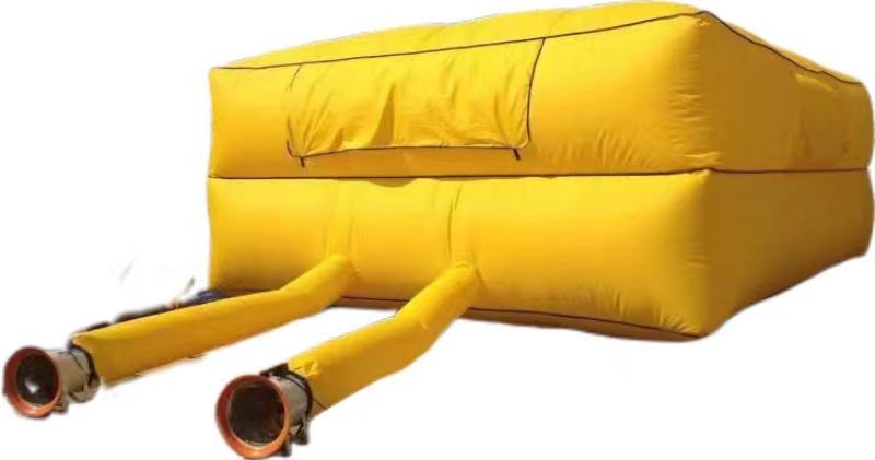 Inflatable fire and lifesaving air cushion, site altitude protection, anti-fall protection rescue, training exercise