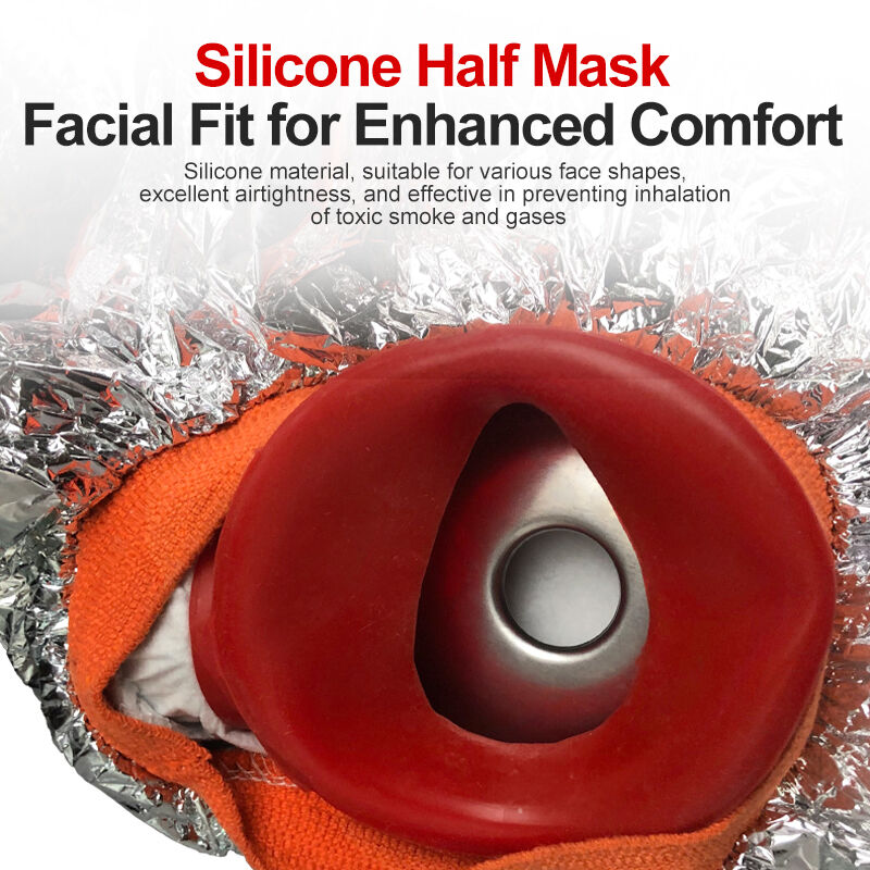 Children'S Filter Self Rescue Full Face Respirator Mask Adjustable Strap 30 Minute Protection Against CO, Smoke & Toxic Gases