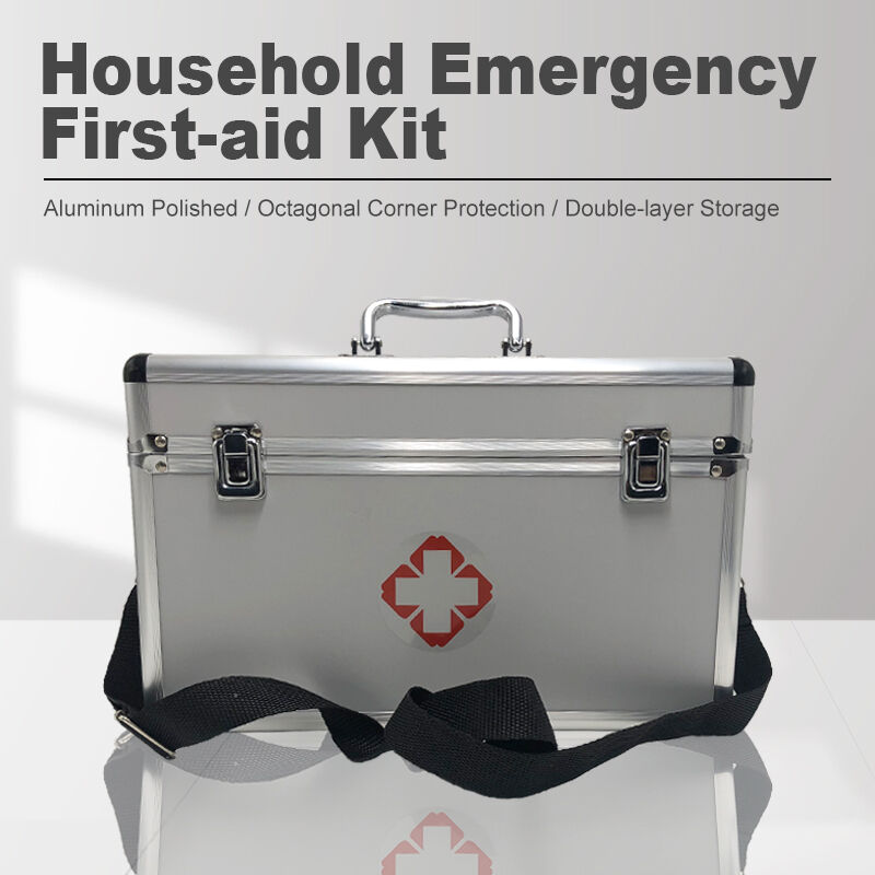 An empty aluminum alloy emergency medical kit for safety and protection