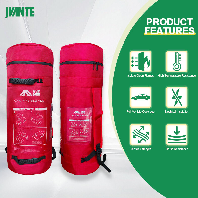 Grey Silicone Coated Fiberglass Fire Blanket JAT-302 6x8m 1000°C Heat Resistant For Auto Repair Industrial Emergency