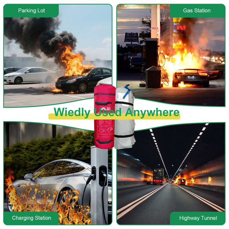 Grey Silicone Coated Fiberglass Fire Blanket JAT-302 6x8m 1000°C Heat Resistant For Auto Repair Industrial Emergency