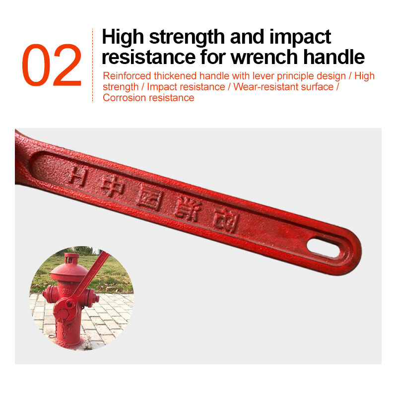 Heavy Duty Fire Hydrant Wrench Five-Point Star Opening Cast Steel Wrench For Above Ground Hydrant Maintenance And Emergency