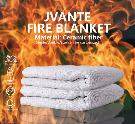 Jvante सिरेमिक फाइबर फायर कंबल 1m*2m 2m*2m या अनुकूलन योग्य उच्च तापमान सिरेमिक फाइबर फायर कंबल
